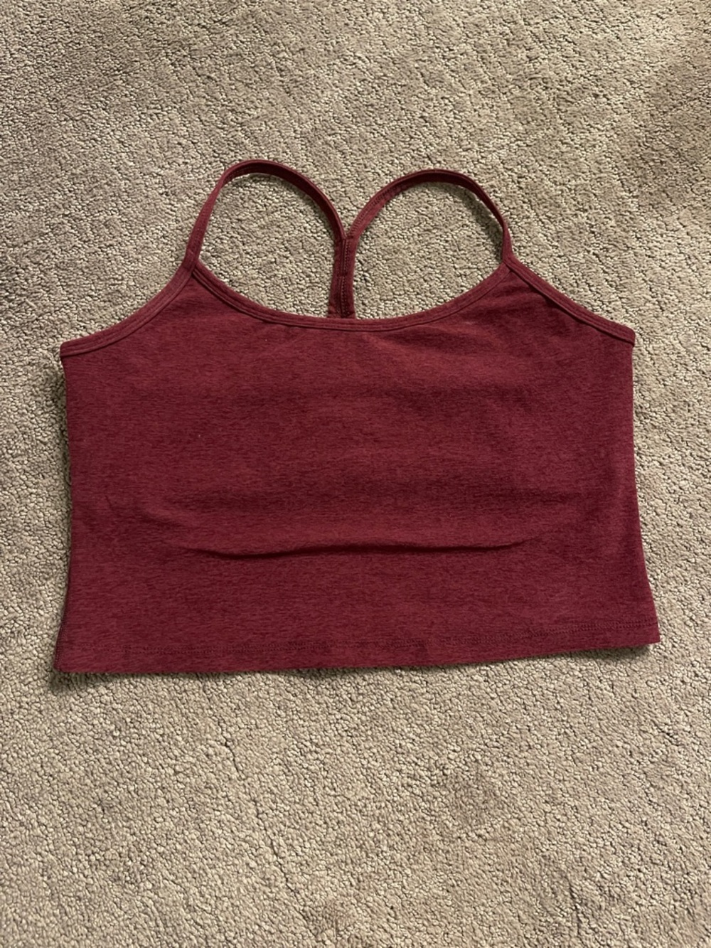 Beyond Yoga Women's Burgundy Racerback Crop Top